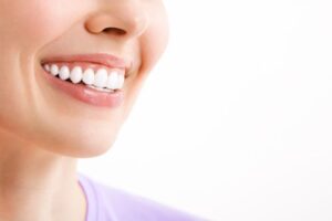 a woman with a perfect smile